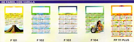 Calendarios de Pared con Varilla